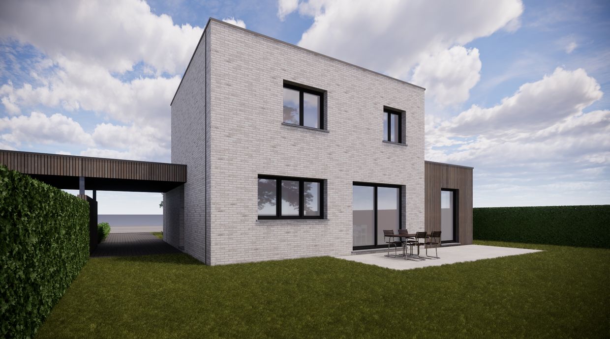 Verkaveling Neeroeteren met woningen en bouwgronden